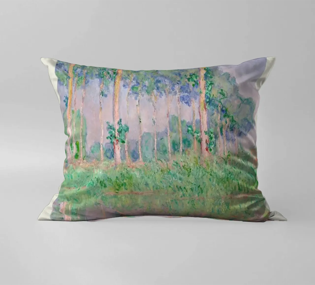Monet – Signed Poplars cuscino da Vintage by JUNIQE