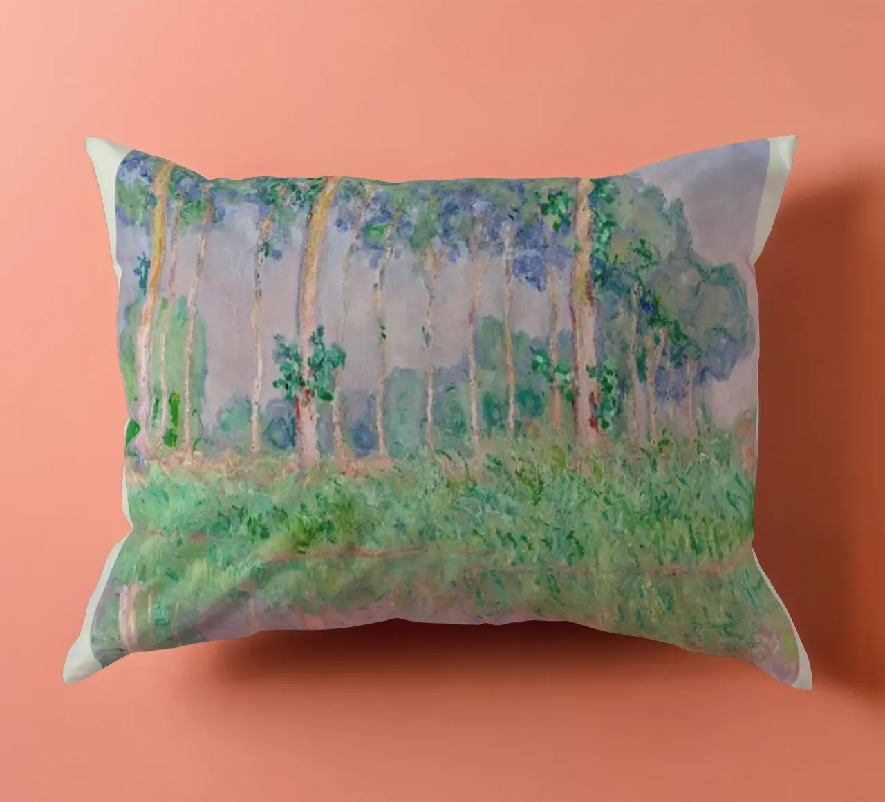 Monet – Signed Poplars cuscino da Vintage by JUNIQE