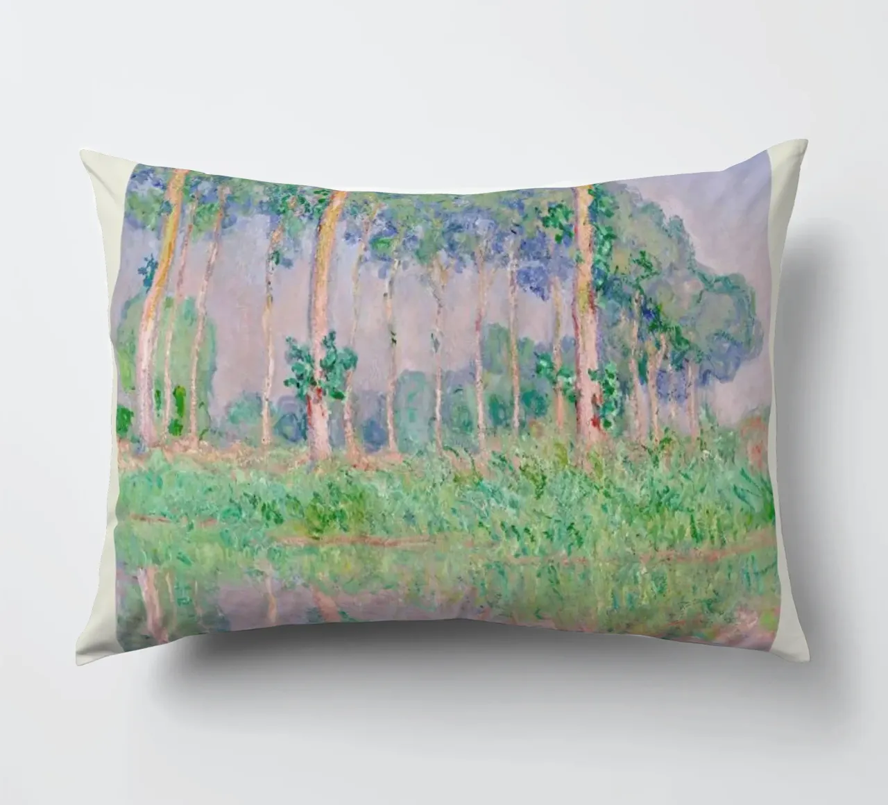 Monet – Signed Poplars cuscino da Vintage by JUNIQE