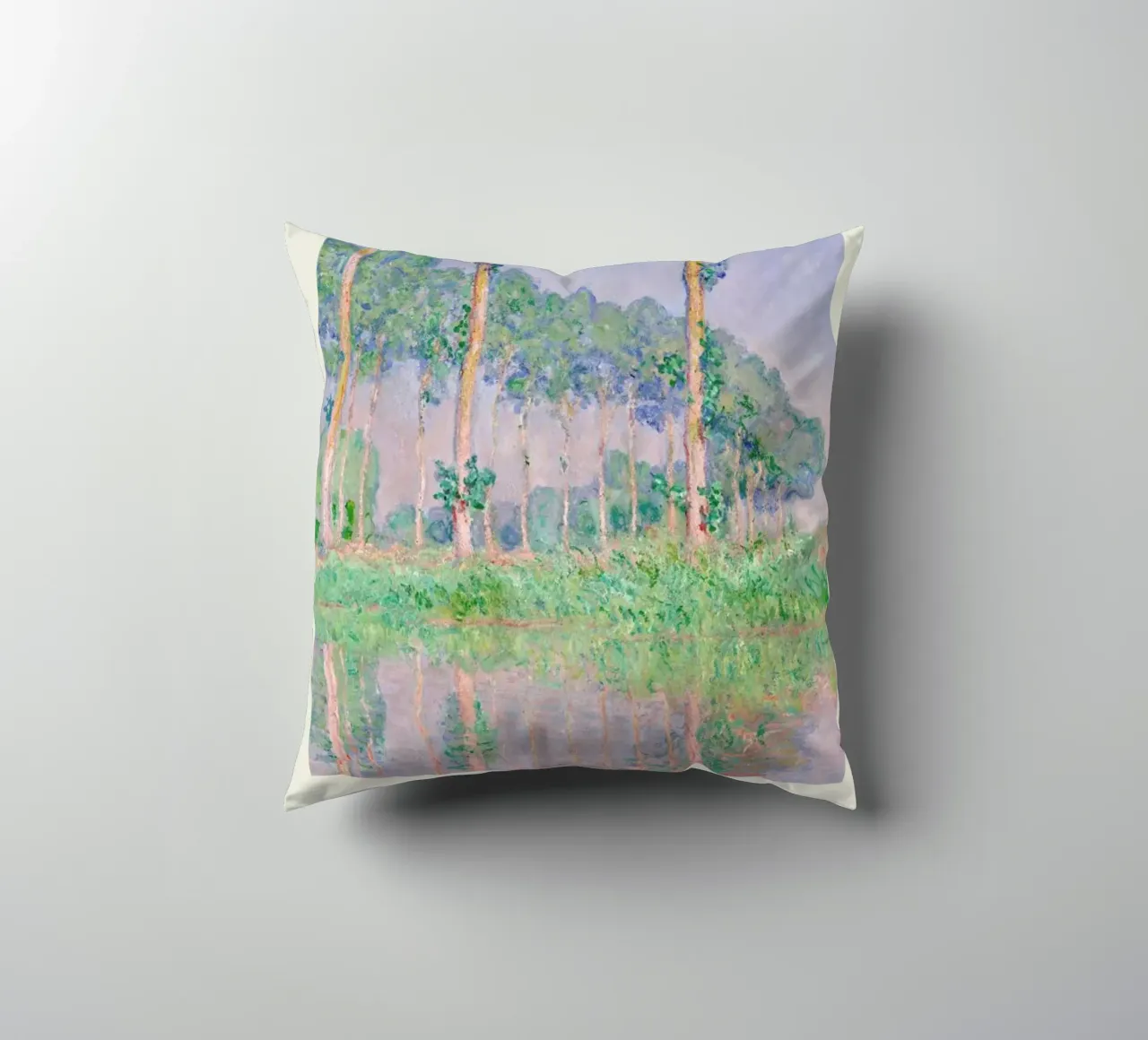 Monet – Signed Poplars cuscino da Vintage by JUNIQE