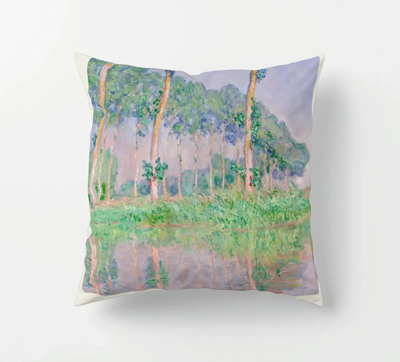 Monet – Signed Poplars cuscino da Vintage by JUNIQE