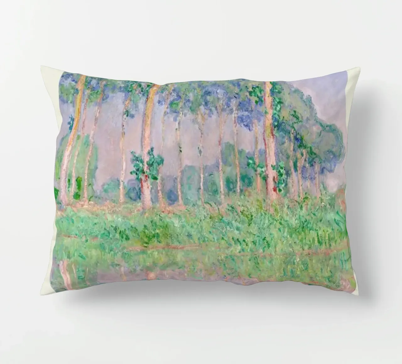 Monet – Signed Poplars cuscino da Vintage by JUNIQE