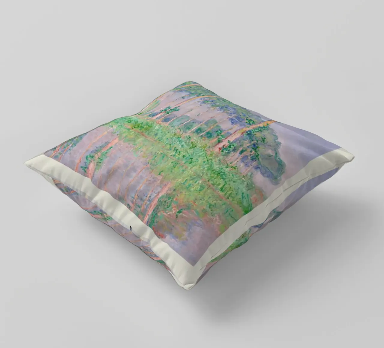 Monet – Signed Poplars cuscino da Vintage by JUNIQE