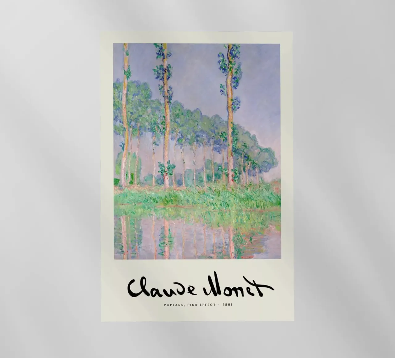 Monet – Signed Poplars pellicola backlit da Vintage by JUNIQE