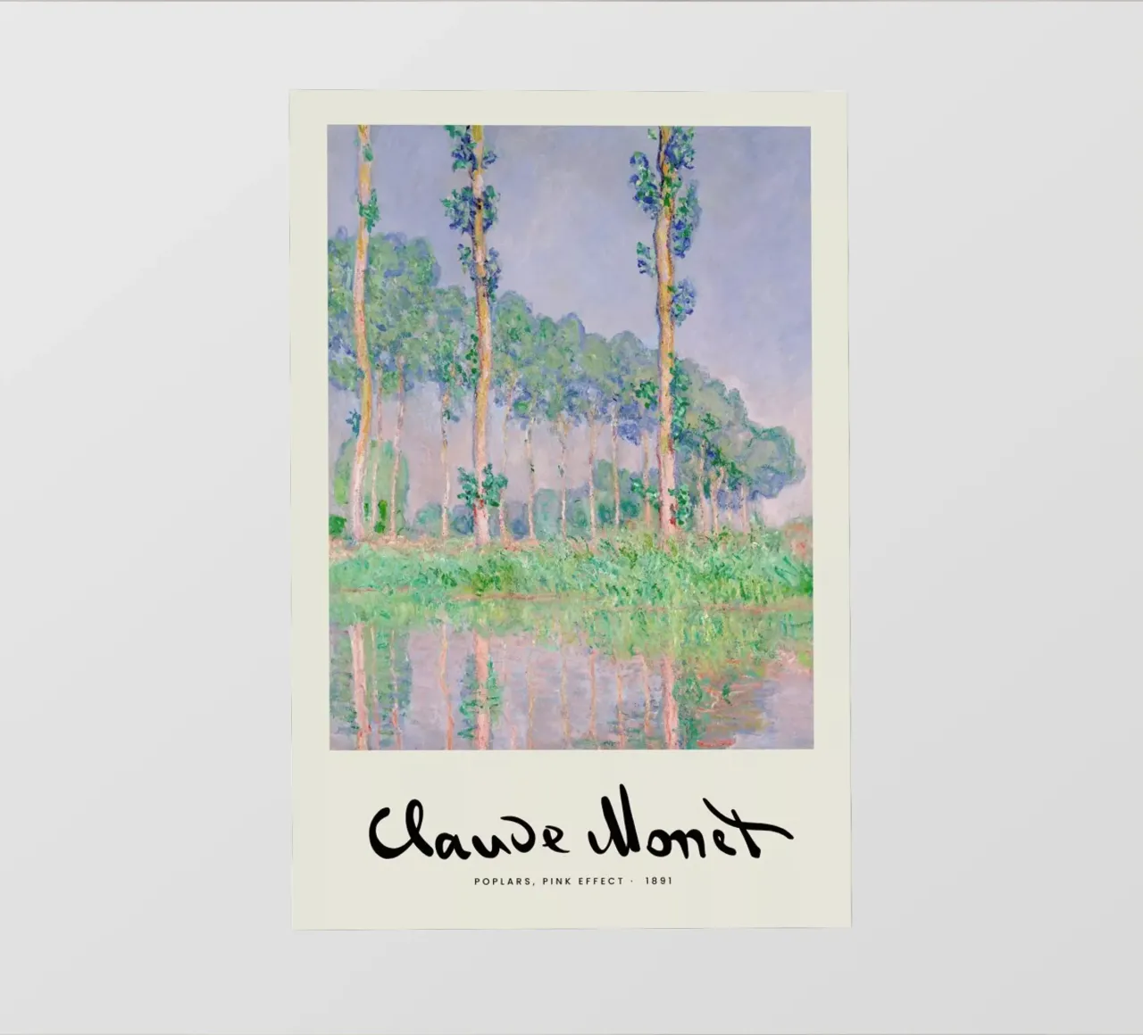Monet – Signed Poplars pellicola backlit da Vintage by JUNIQE