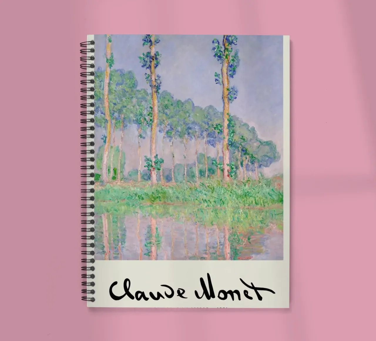 Monet – Signed Poplars diario ad anelli da Vintage by JUNIQE