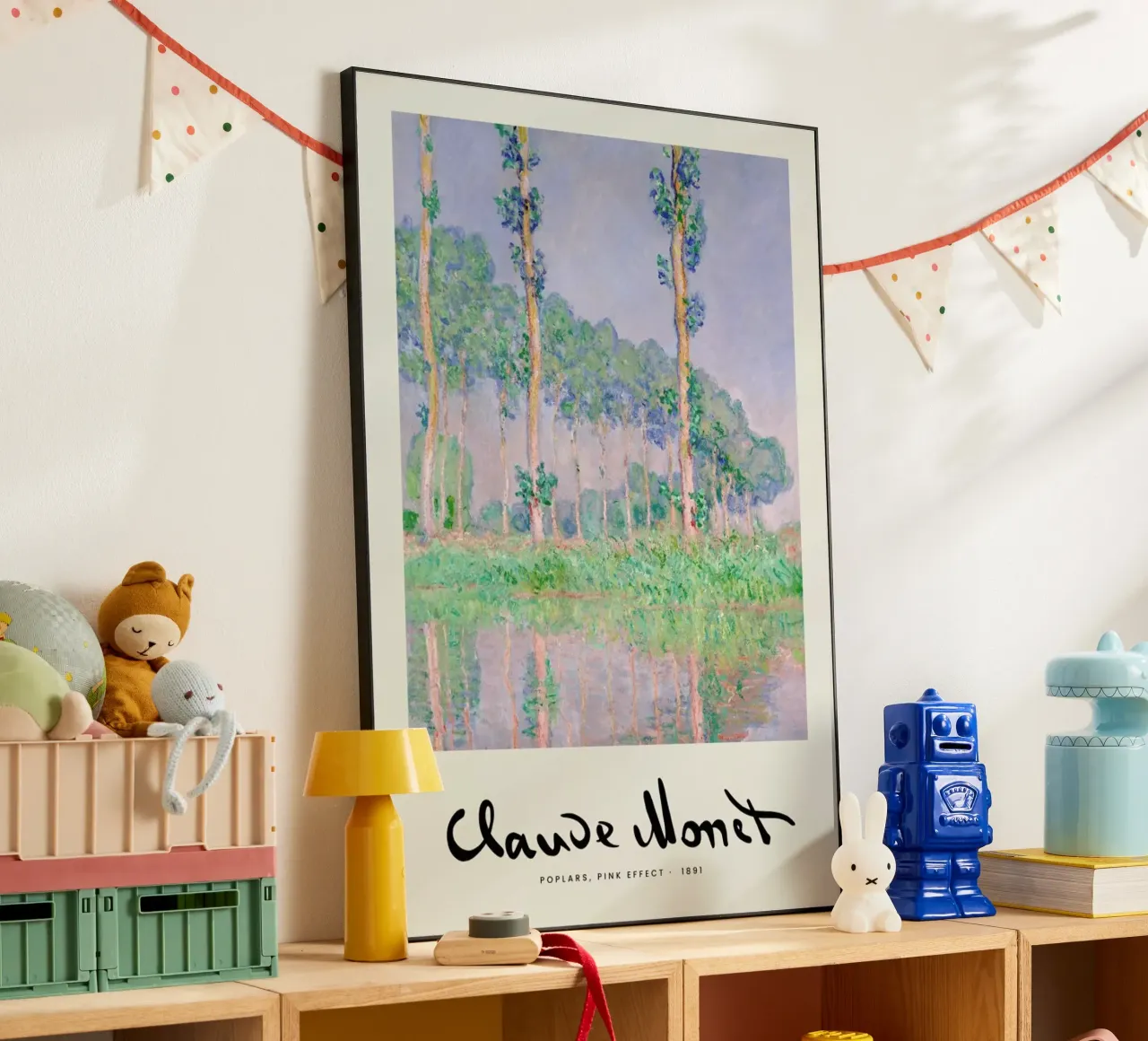 Monet – Signed Poplars alluminio dibond da Vintage by JUNIQE