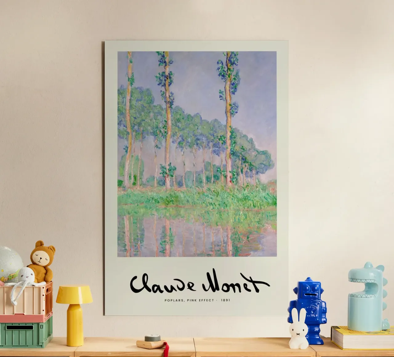 Monet – Signed Poplars alluminio dibond da Vintage by JUNIQE
