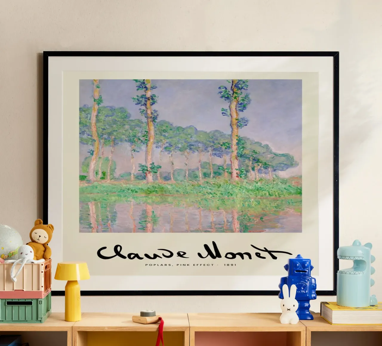Monet – Signed Poplars poster da Vintage by JUNIQE
