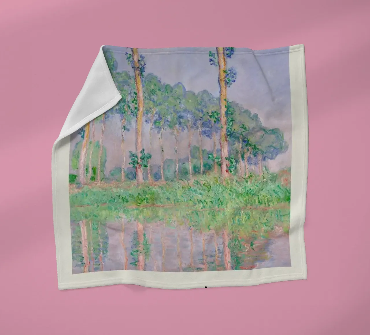 Monet – Signed Poplars coperta in pile da Vintage by JUNIQE