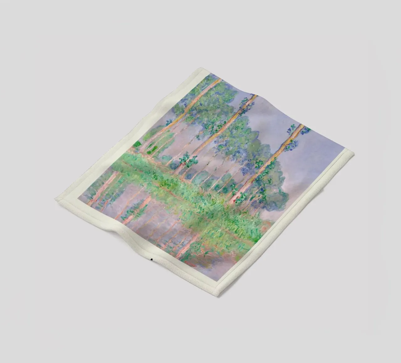 Monet – Signed Poplars coperta in pile da Vintage by JUNIQE