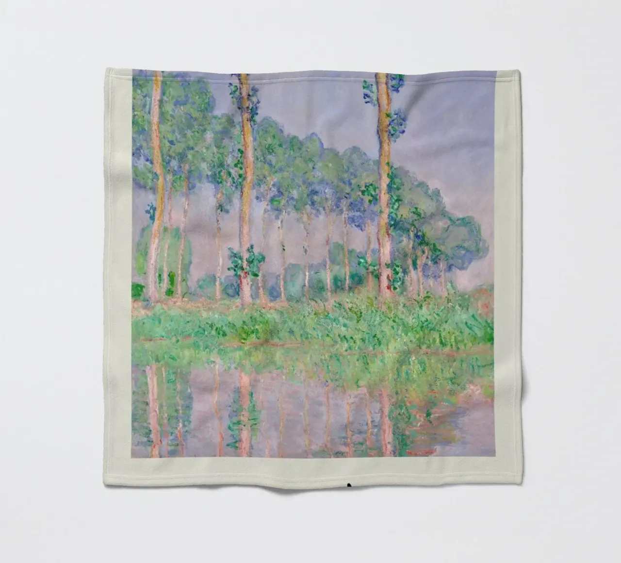Monet – Signed Poplars coperta in pile da Vintage by JUNIQE