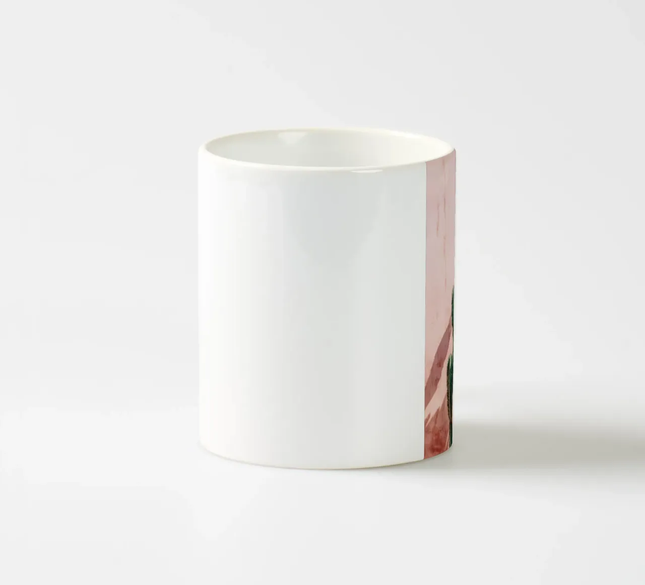 Boho Cactus Print - Green Desert Plant on Pink Wall Poster tazza in ceramica da Vela Luna