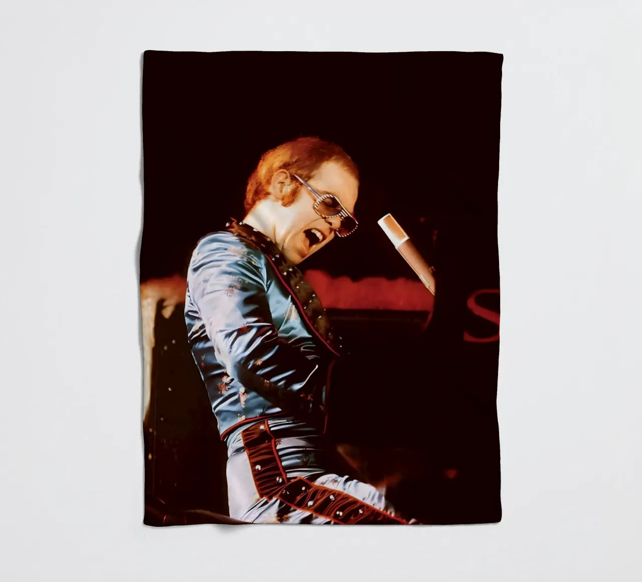 Elton John fleece blanket by Low poly art