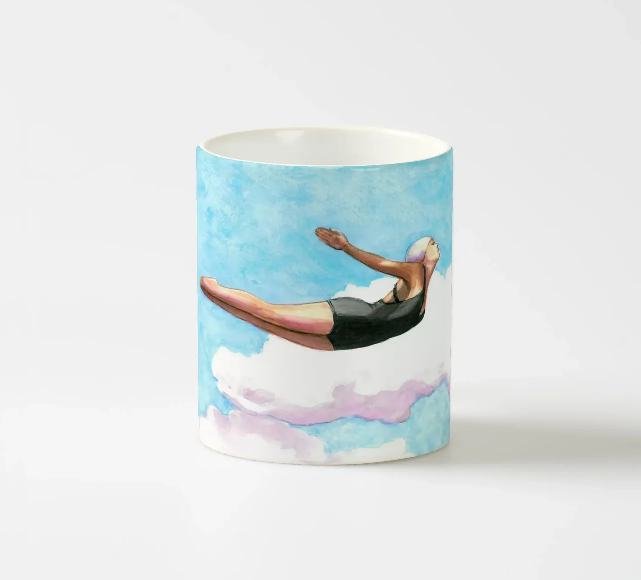 Sarah Morrissette - Diver in Lavender Clouds tazza in ceramica da Rachelwhell