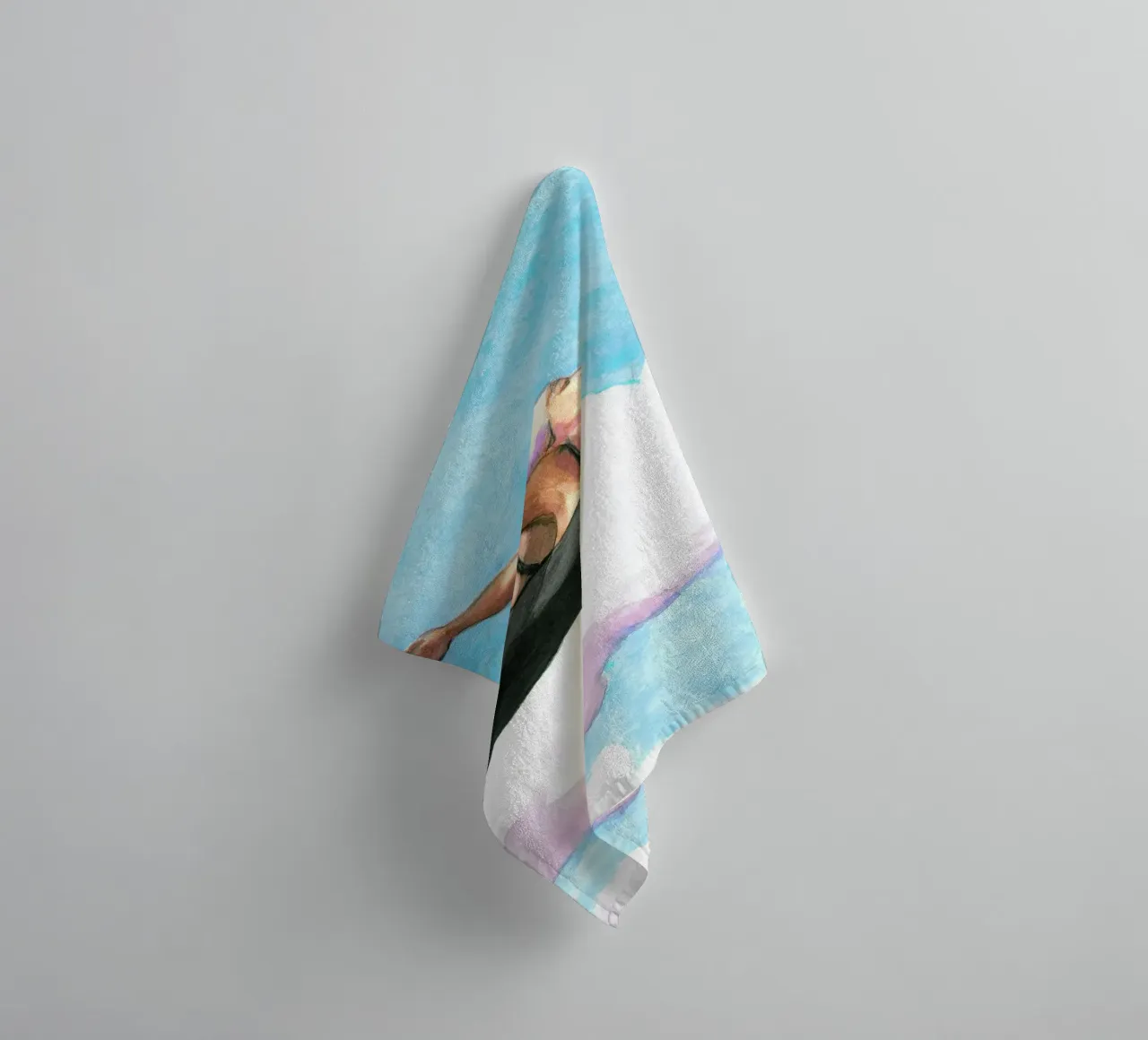 Sarah Morrissette - Diver in Lavender Clouds towel by Rachelwhell