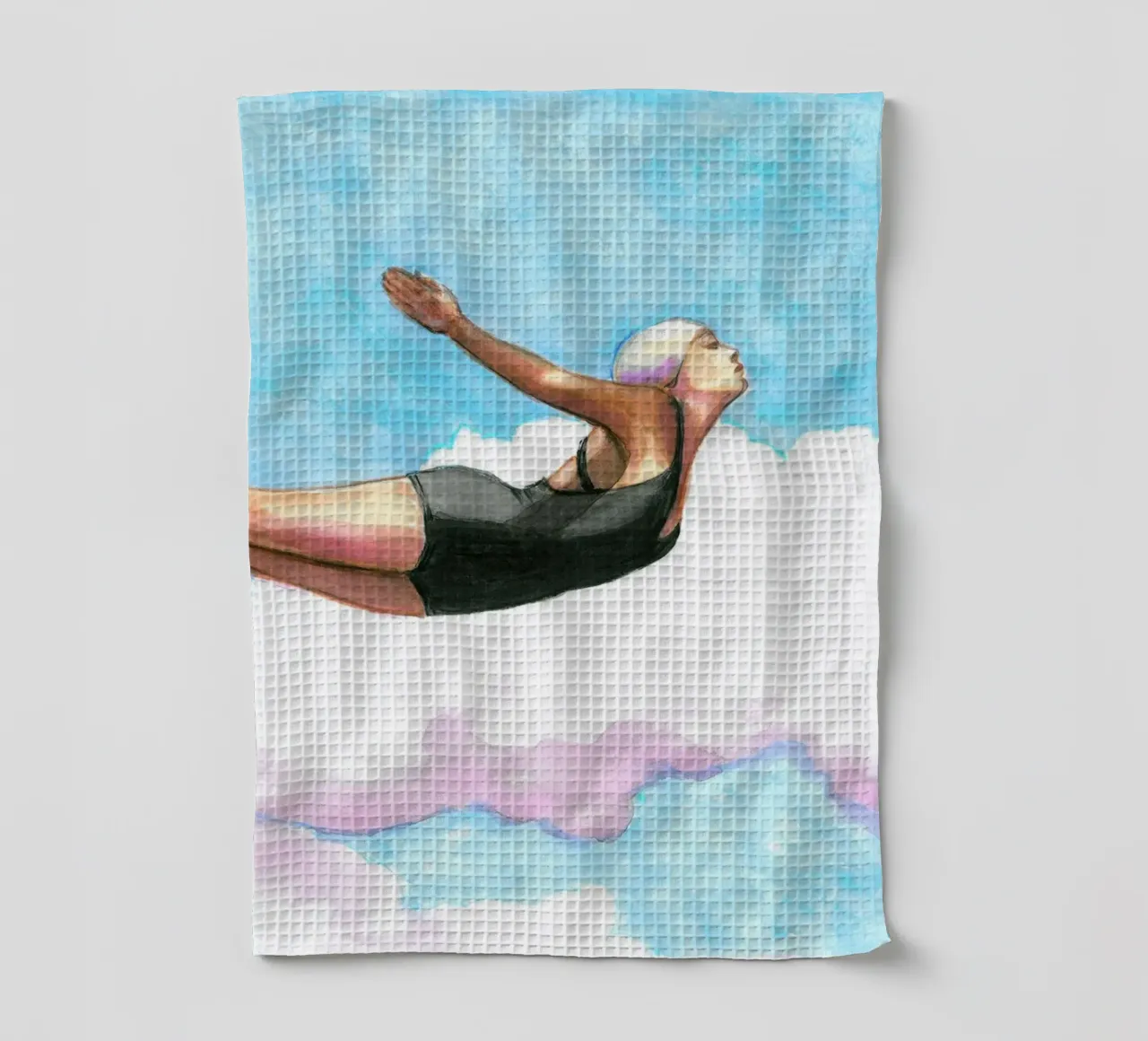 Sarah Morrissette - Diver in Lavender Clouds canovaccio da cucina da Rachelwhell