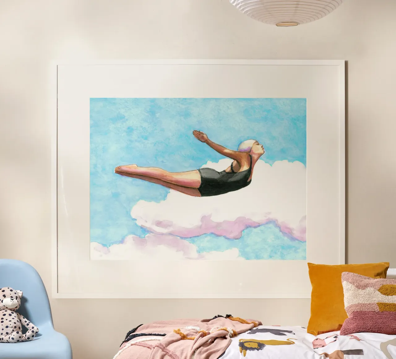 Sarah Morrissette - Diver in Lavender Clouds poster da Rachelwhell