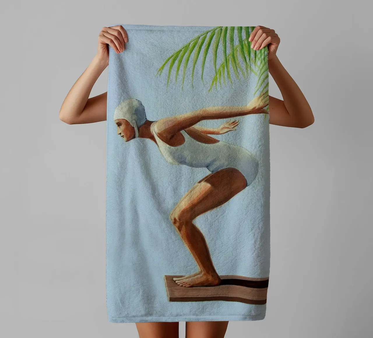 Sarah Morrissette - Prête à sauter serviette de bain de Rachelwhell