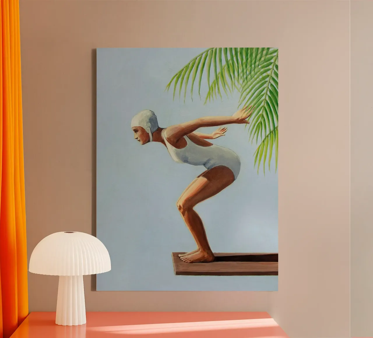 Sarah Morrissette - Klaar om te springen canvas met Baklijst van Rachelwhell