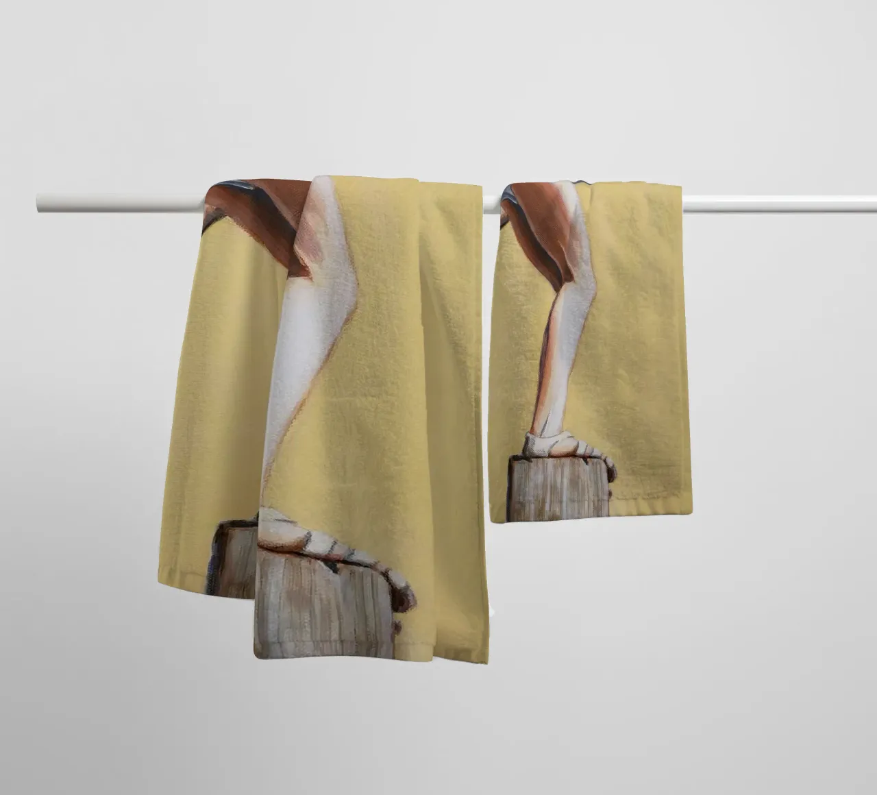 Sarah Morrissette - Diver on a Post towel by Rachelwhell