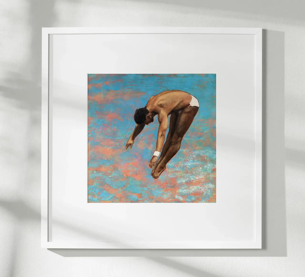 Tuffatore con braccialetto - Sarah Morrissette poster con telaio in legno da Rachelwhell