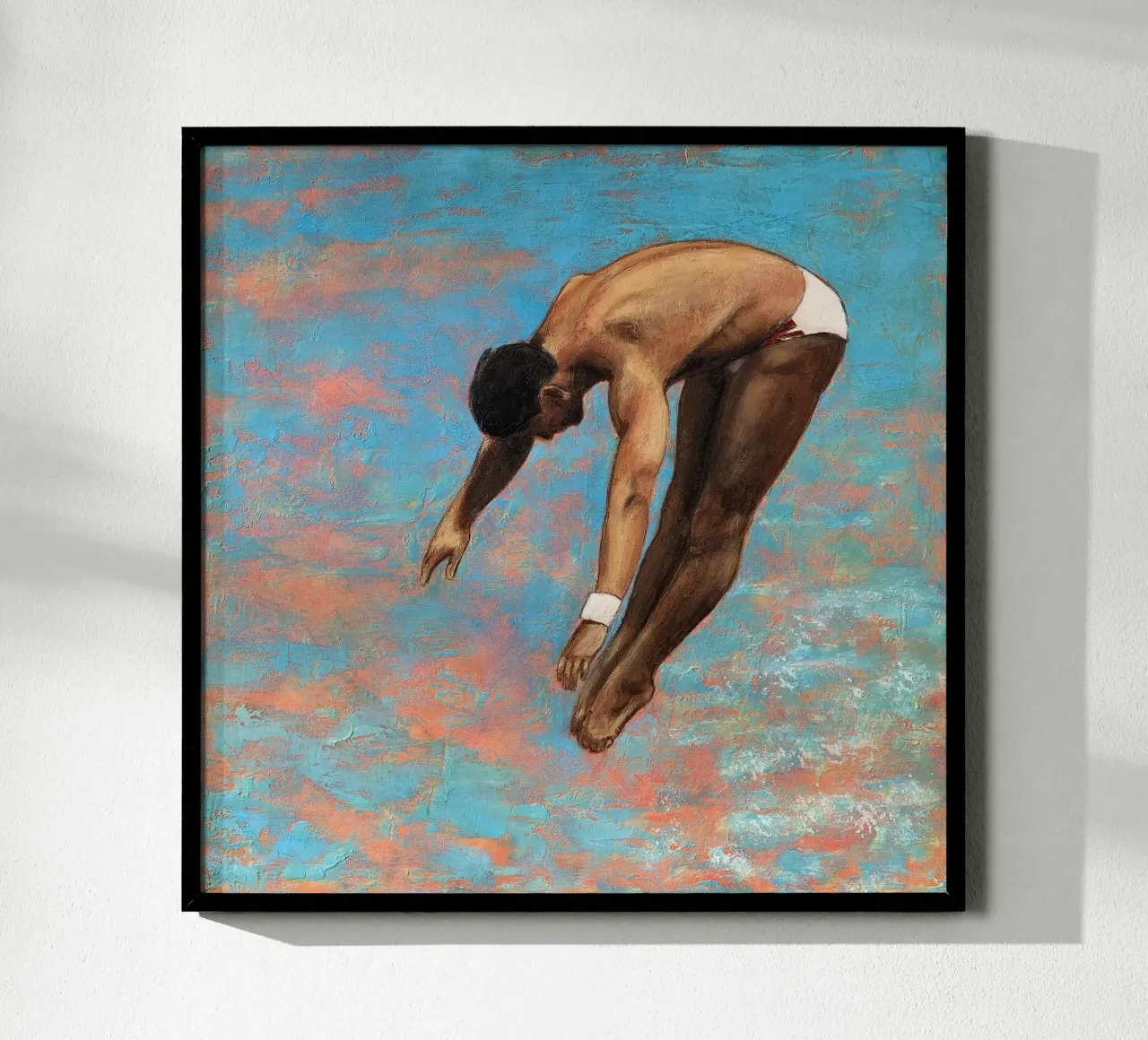 Tuffatore con braccialetto - Sarah Morrissette poster con telaio in legno da Rachelwhell
