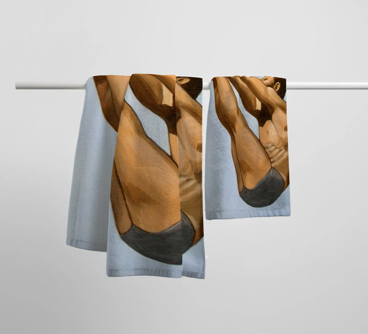 High Diver, Side View - Sarah Morrissette towel by Rachelwhell