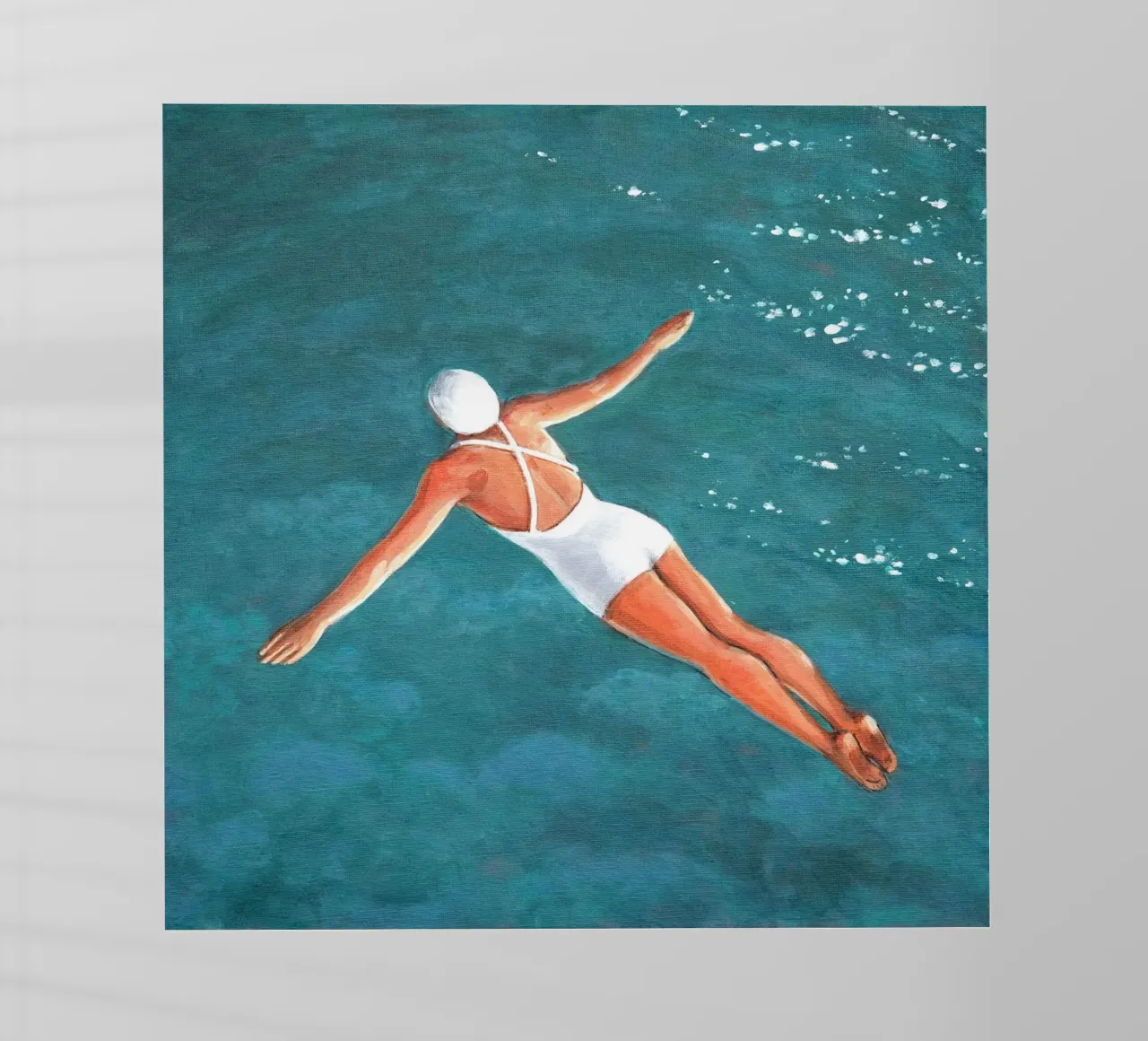 Sommozzatore sopra l'acqua - Sarah Morrissette pellicola backlit da Rachelwhell