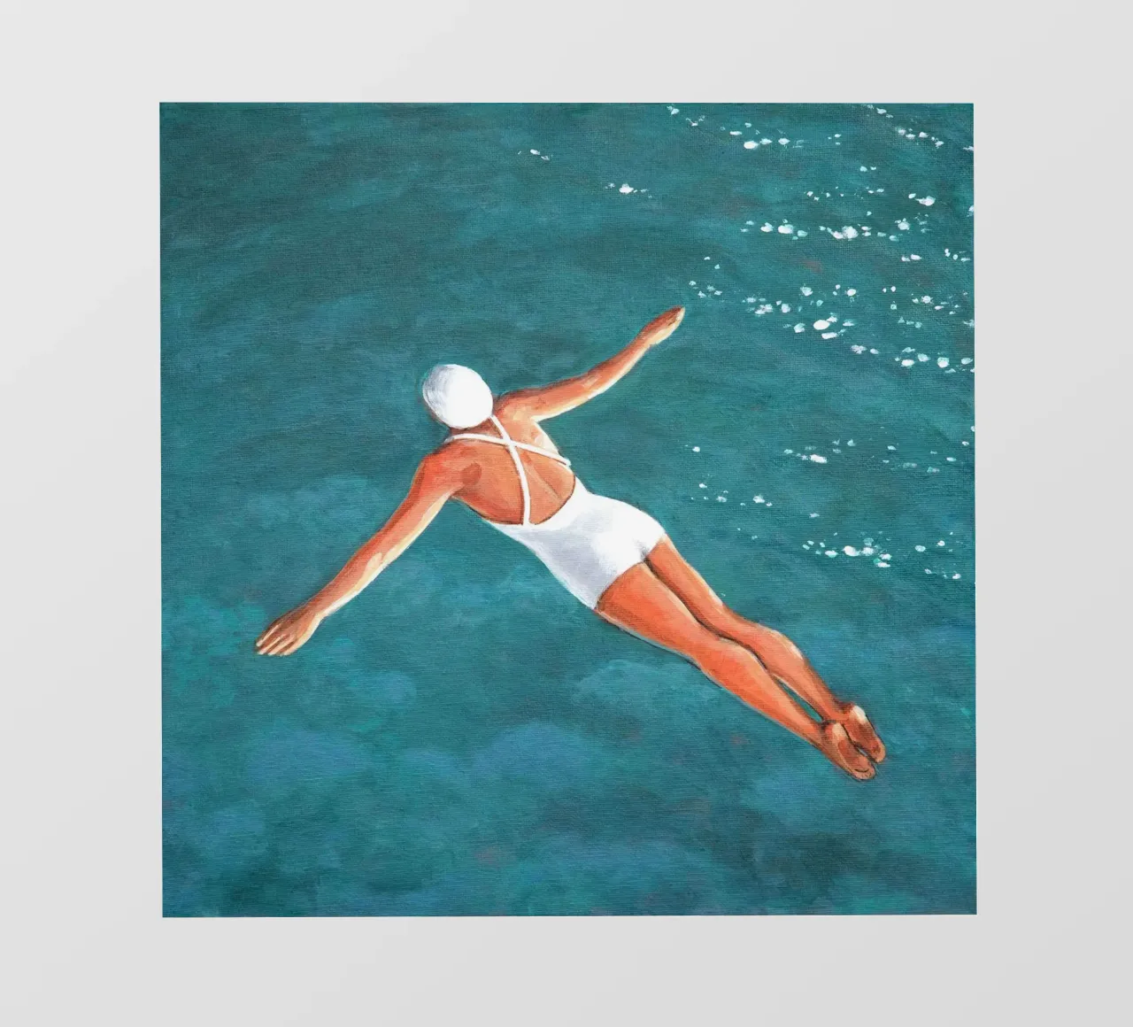 Sommozzatore sopra l'acqua - Sarah Morrissette pellicola backlit da Rachelwhell