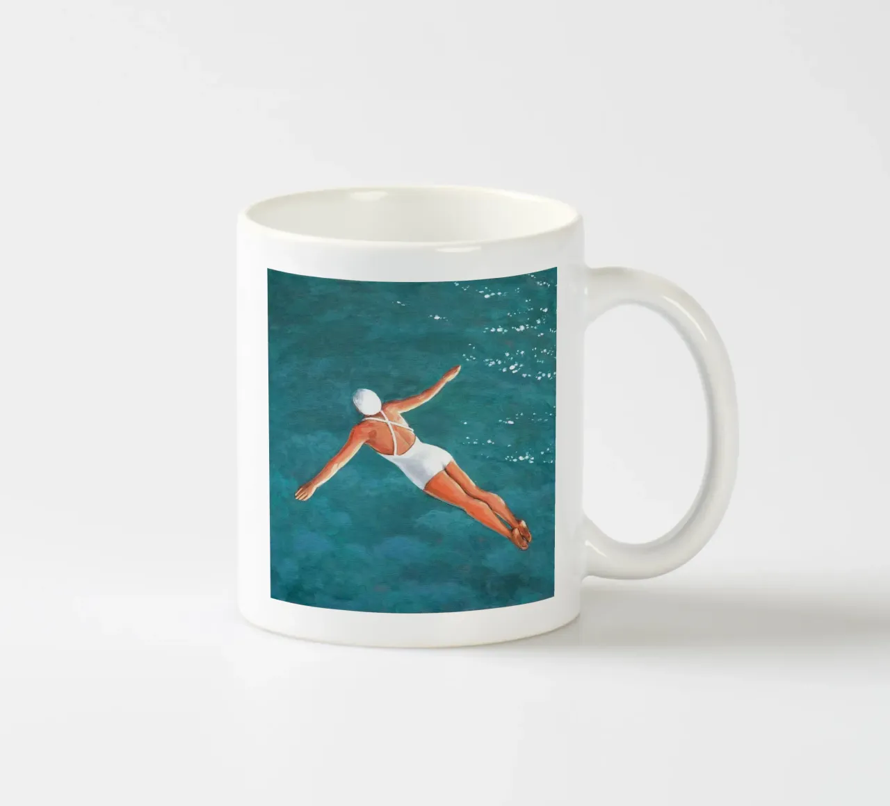 Sommozzatore sopra l'acqua - Sarah Morrissette tazza in ceramica da Rachelwhell