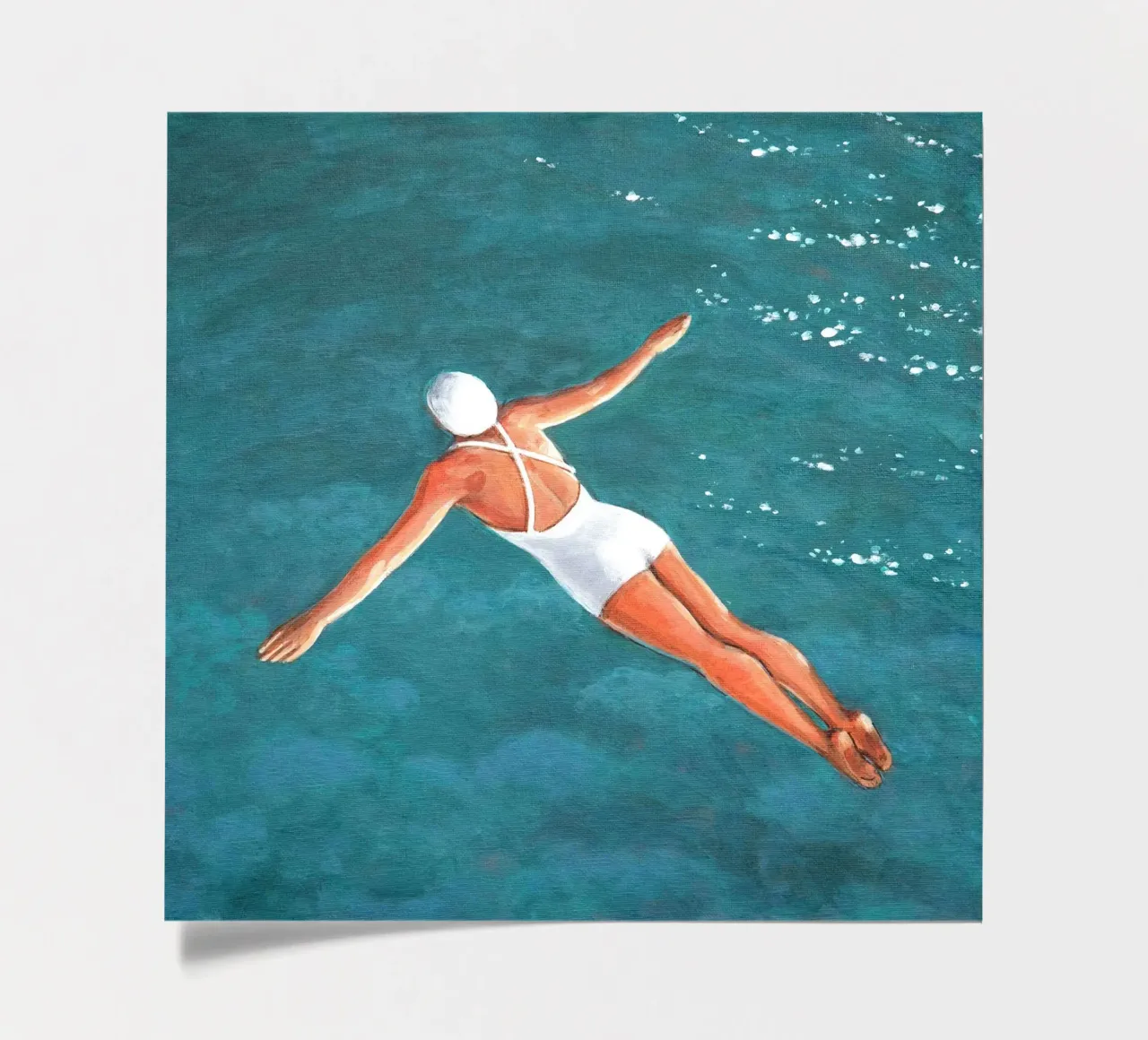 Sommozzatore sopra l'acqua - Sarah Morrissette foglio adesivo da Rachelwhell