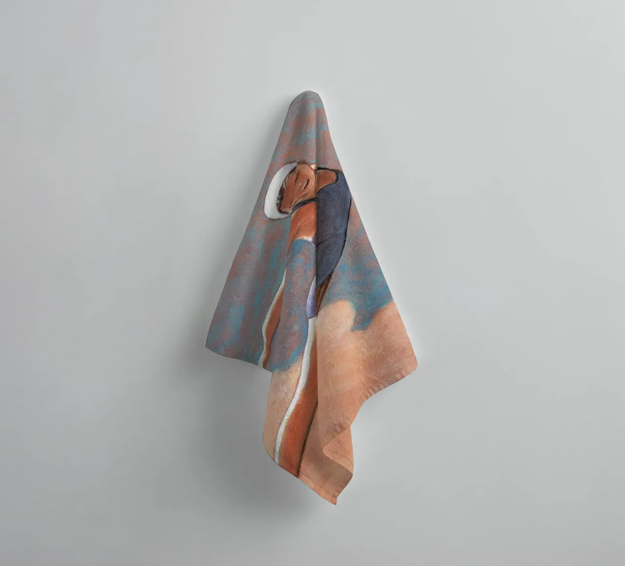 High Diver in Soft Clouds - Sarah Morrissette towel by Rachelwhell