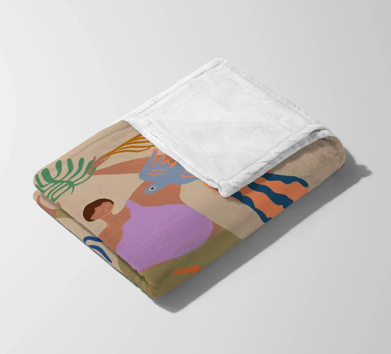The Bird and the Fish coperta in pile da Arty Guava