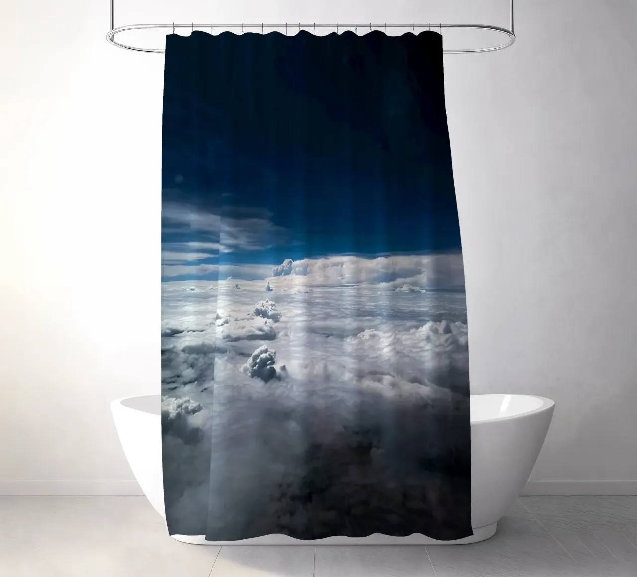 cloudscape aerial shower curtain by space words