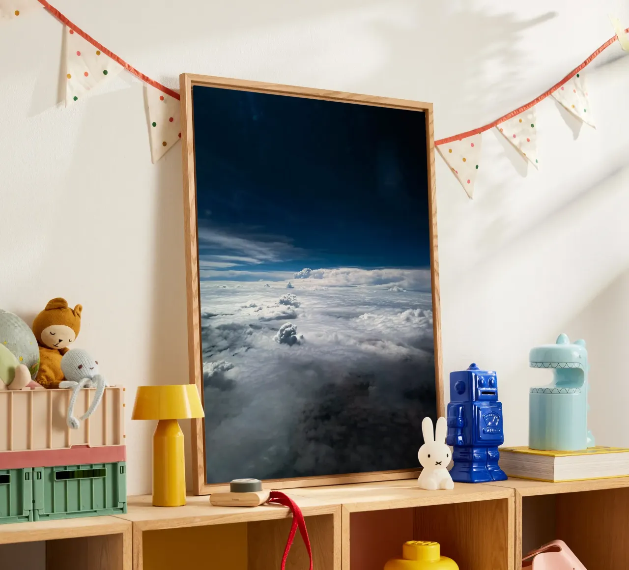 cloudscape aerial acrylic glass by space words
