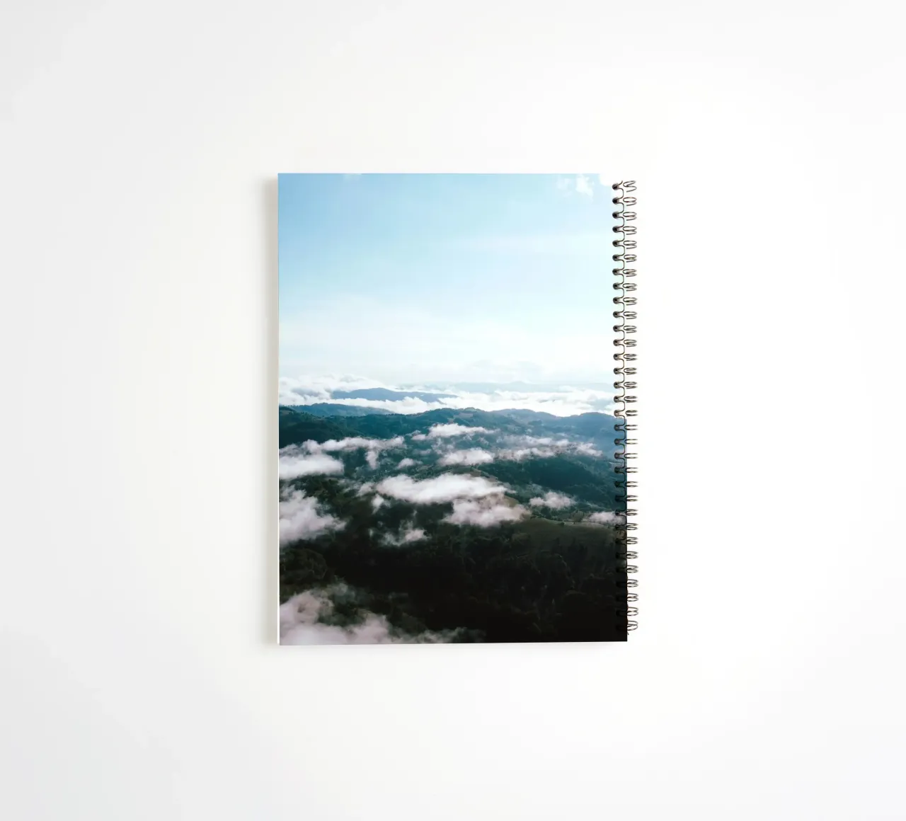 clouds on mountains hills spiral notebook by space words