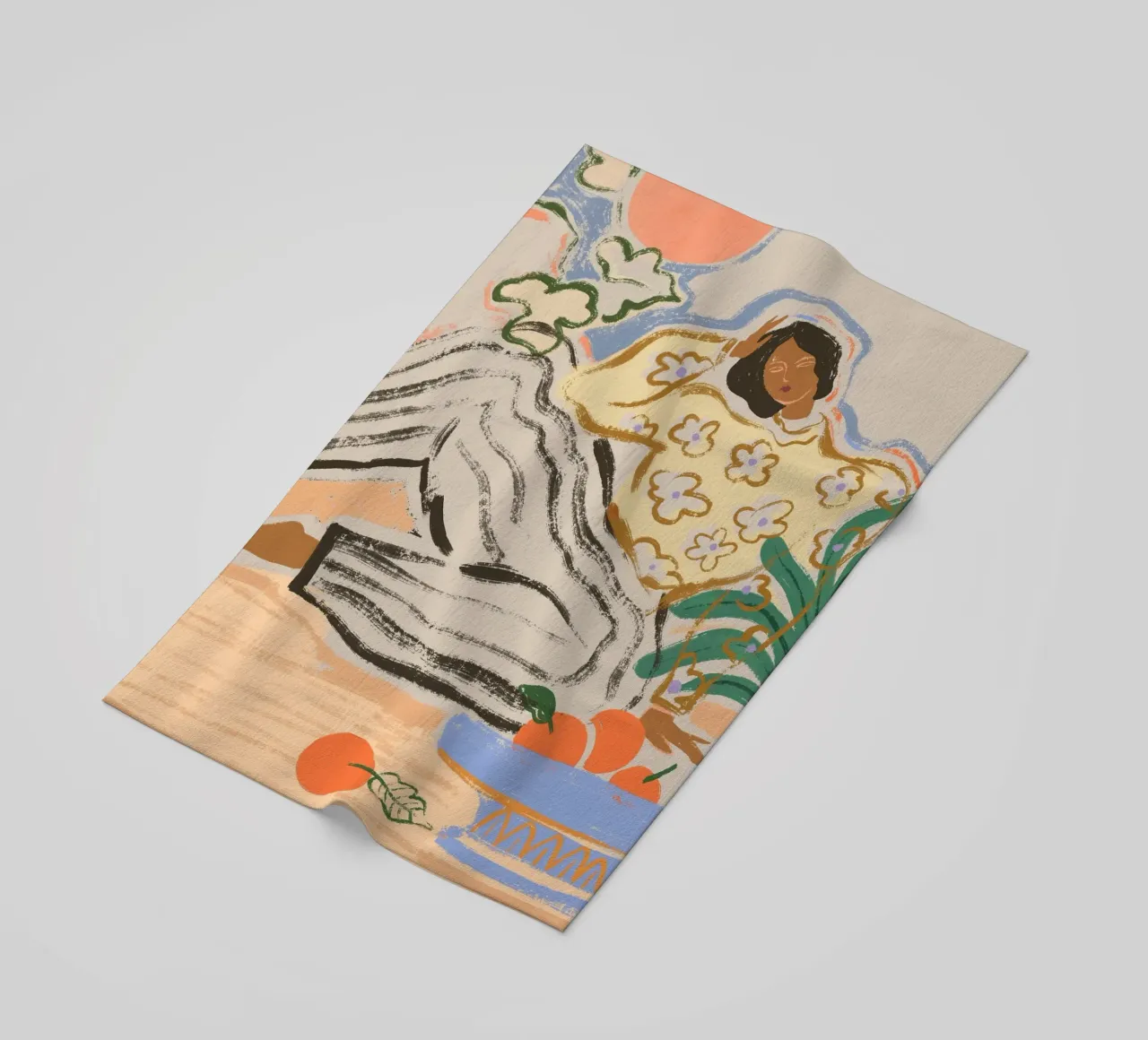 Lazy Days beach towel by estellebardal