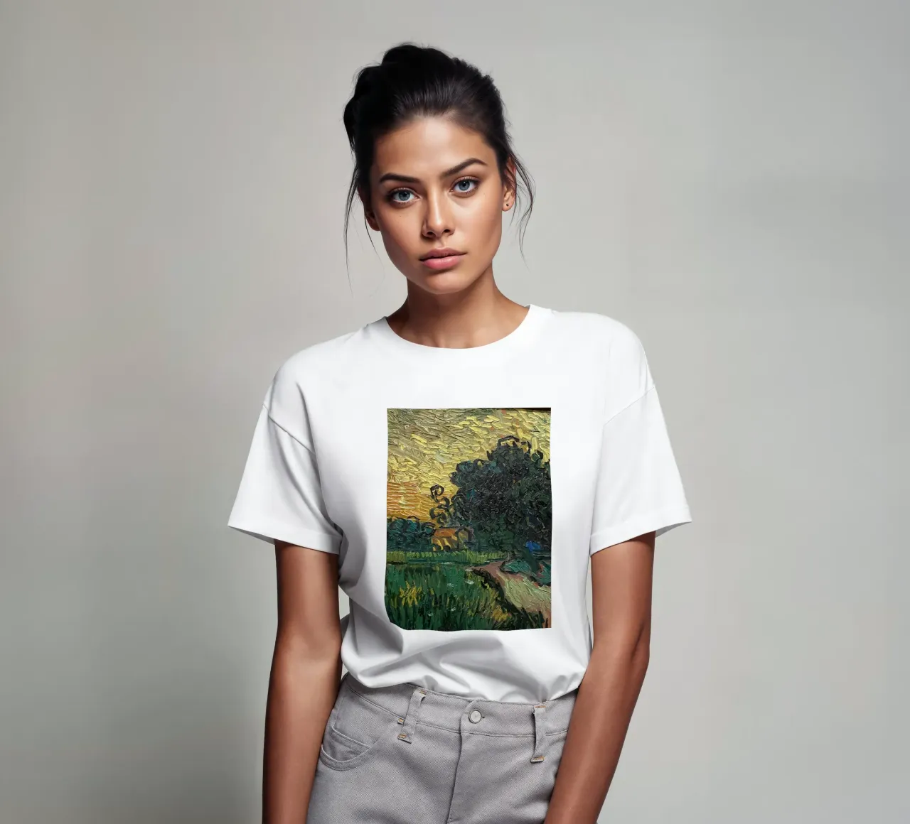 rural view of small house t-shirt by cloud shop