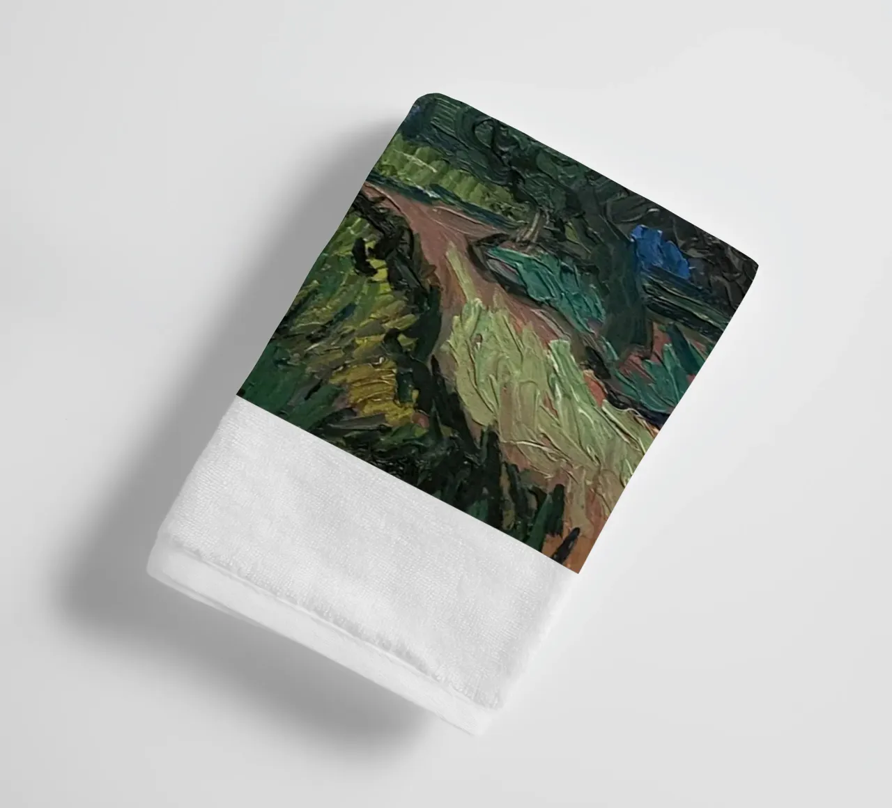 vue rurale d'une petite maison serviette de bain de cloud shop