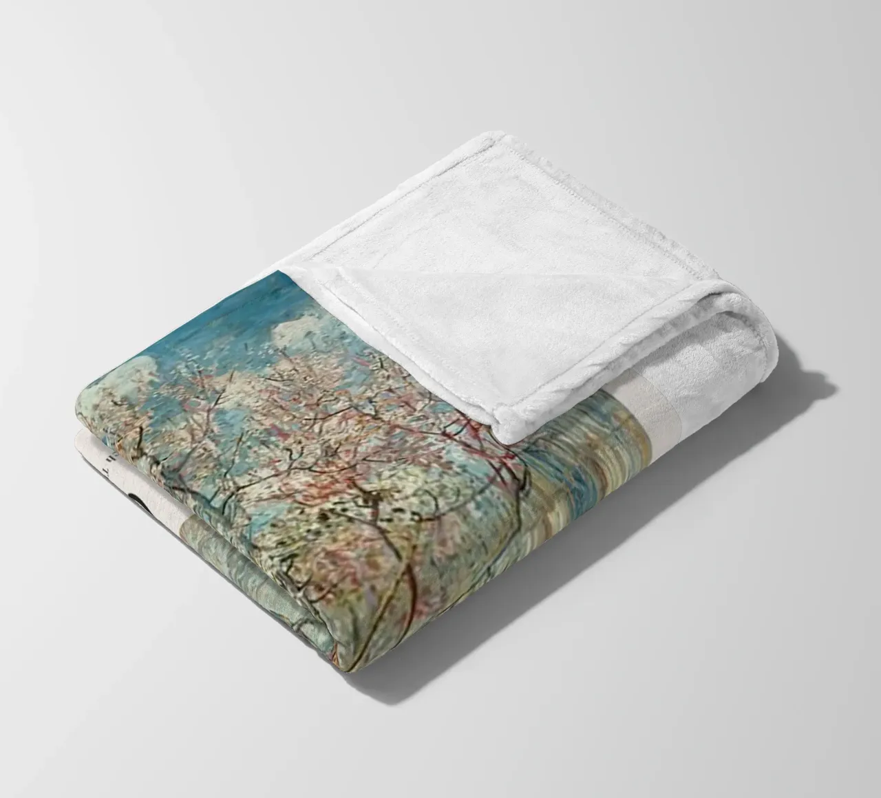 rosa Blume Baum Zweig Fleecedecke von cloud shop