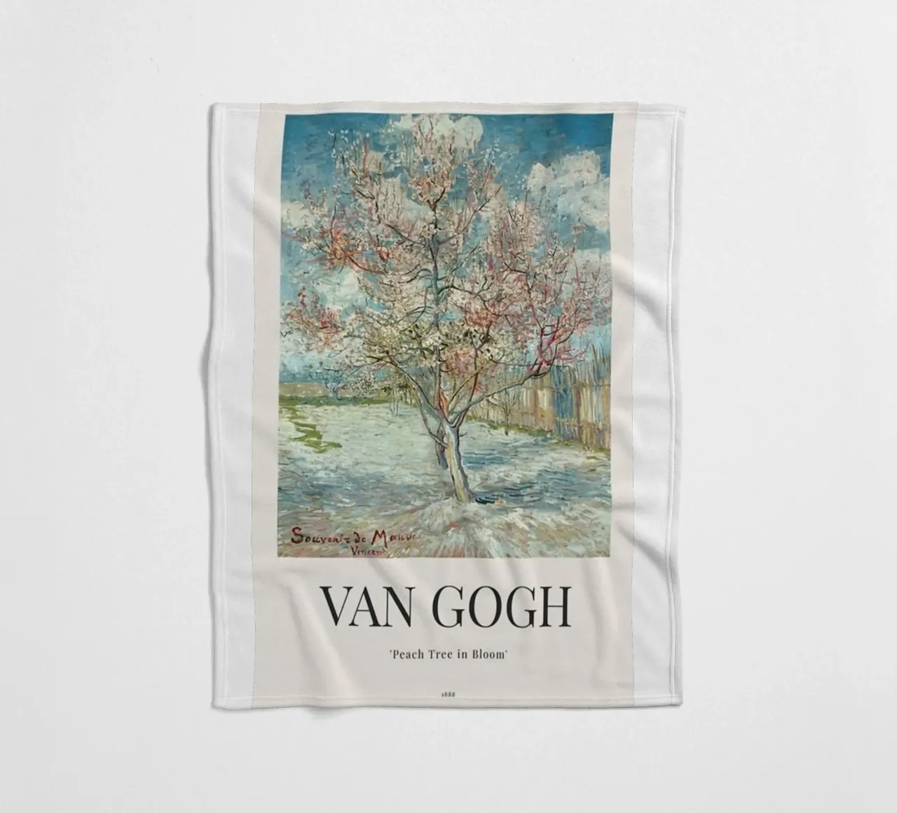 rosa Blume Baum Zweig Fleecedecke von cloud shop