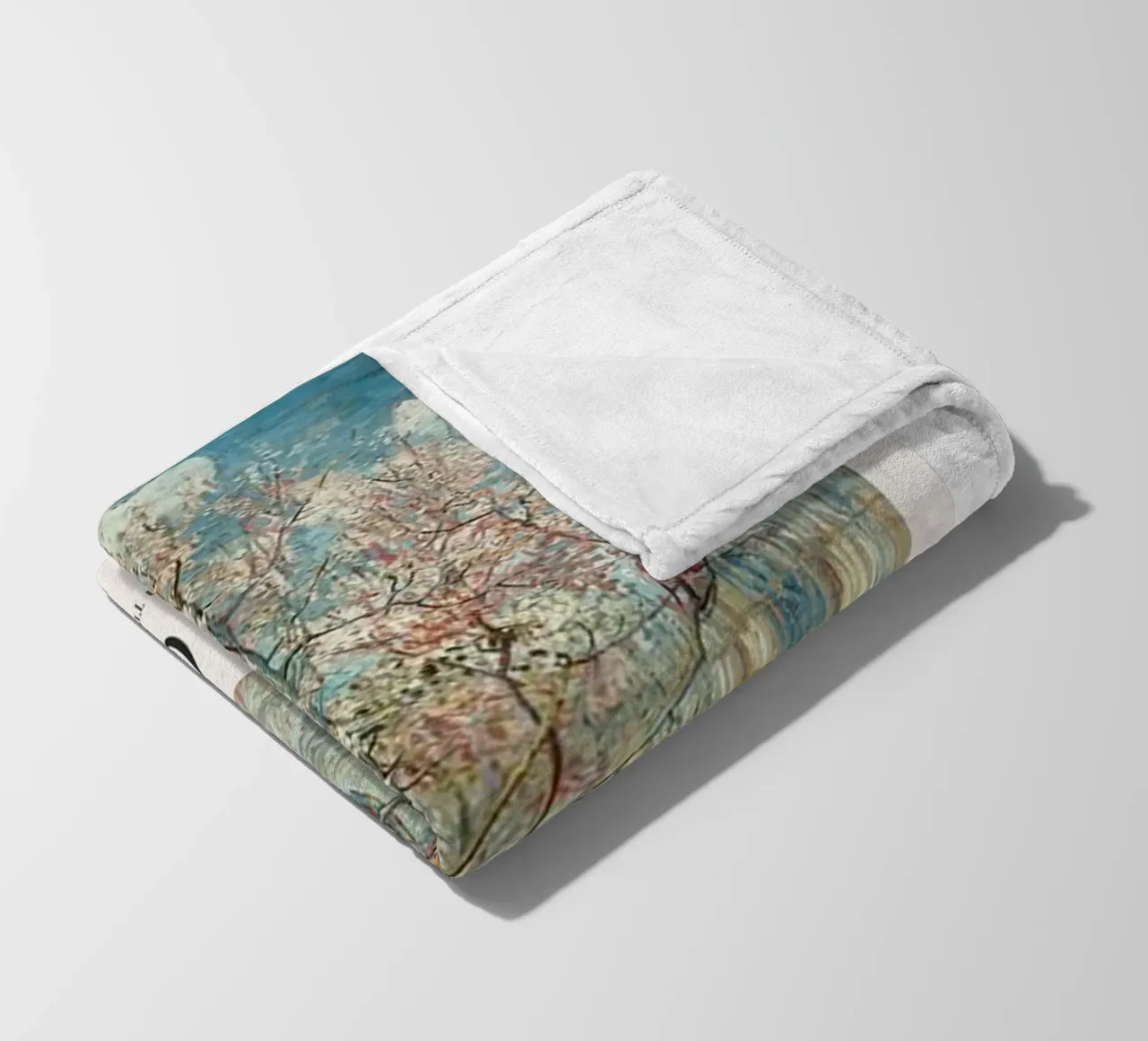 rosa Blume Baum Zweig Fleecedecke von cloud shop