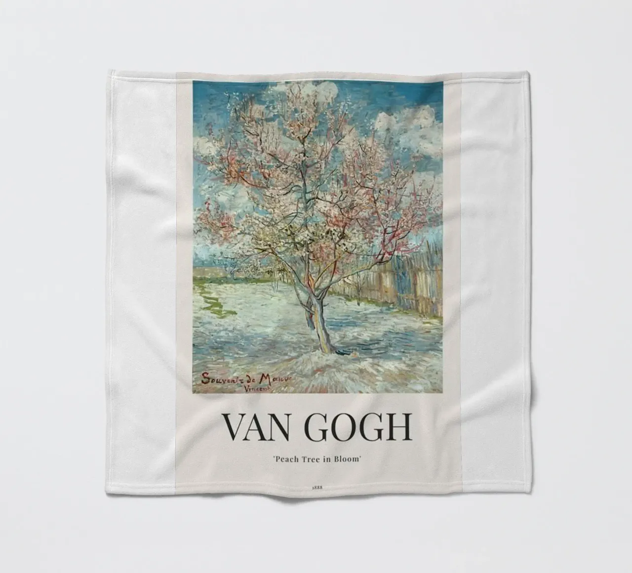 rosa Blume Baum Zweig Fleecedecke von cloud shop
