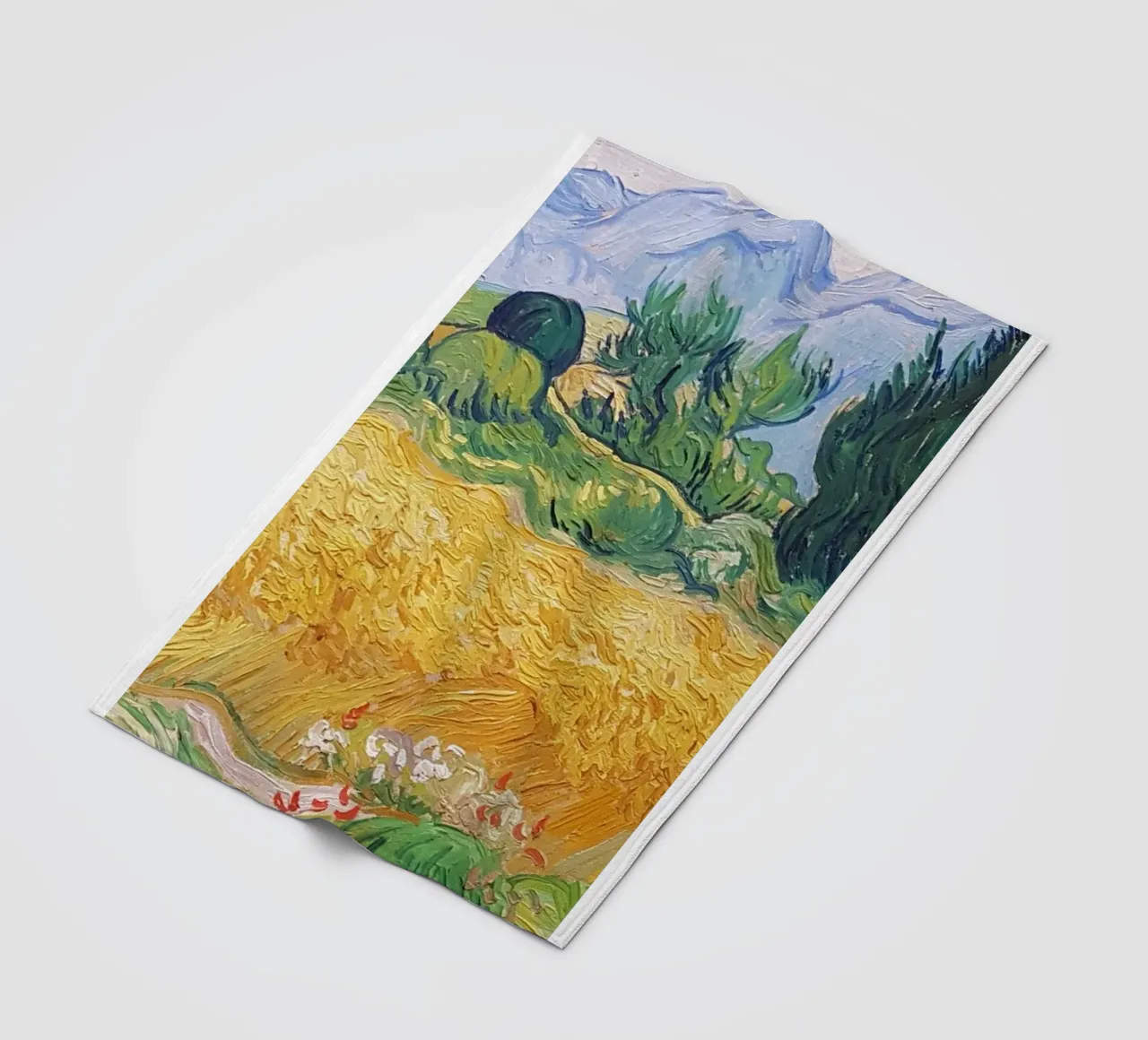natural view of wheat fields fleece blanket by cloud shop