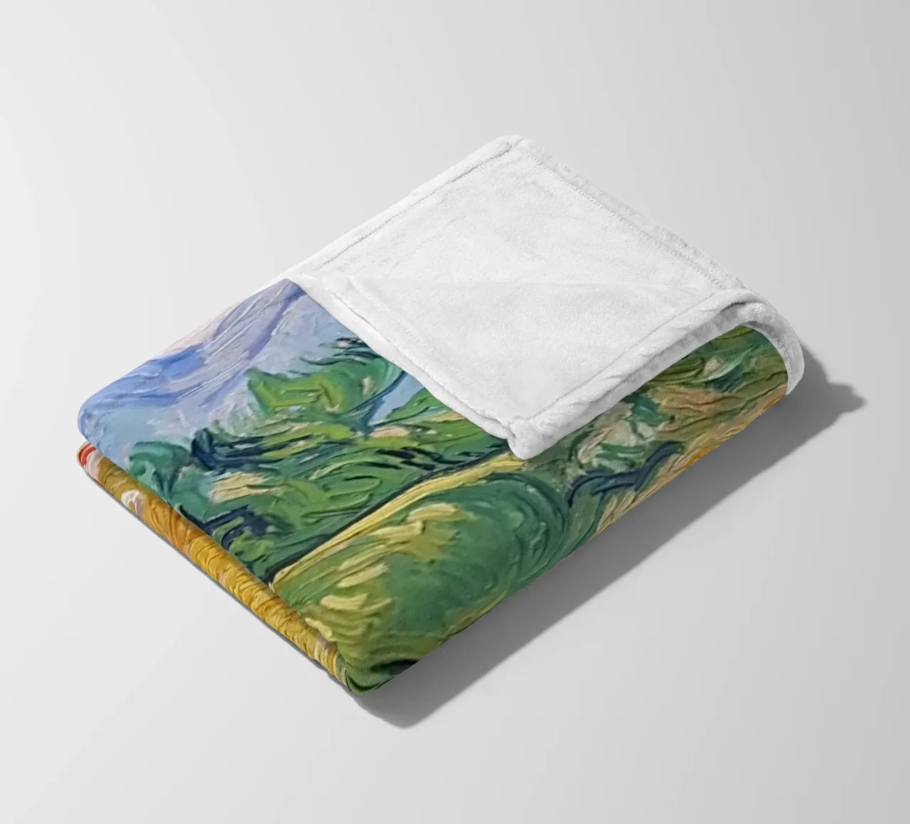 natural view of wheat fields fleece blanket by cloud shop