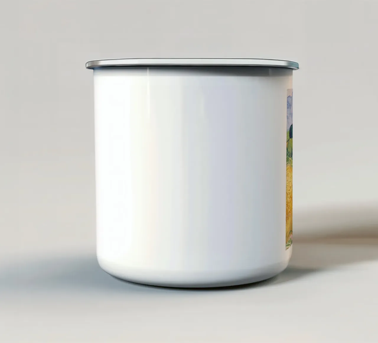 natural view of wheat fields enamel mug by cloud shop