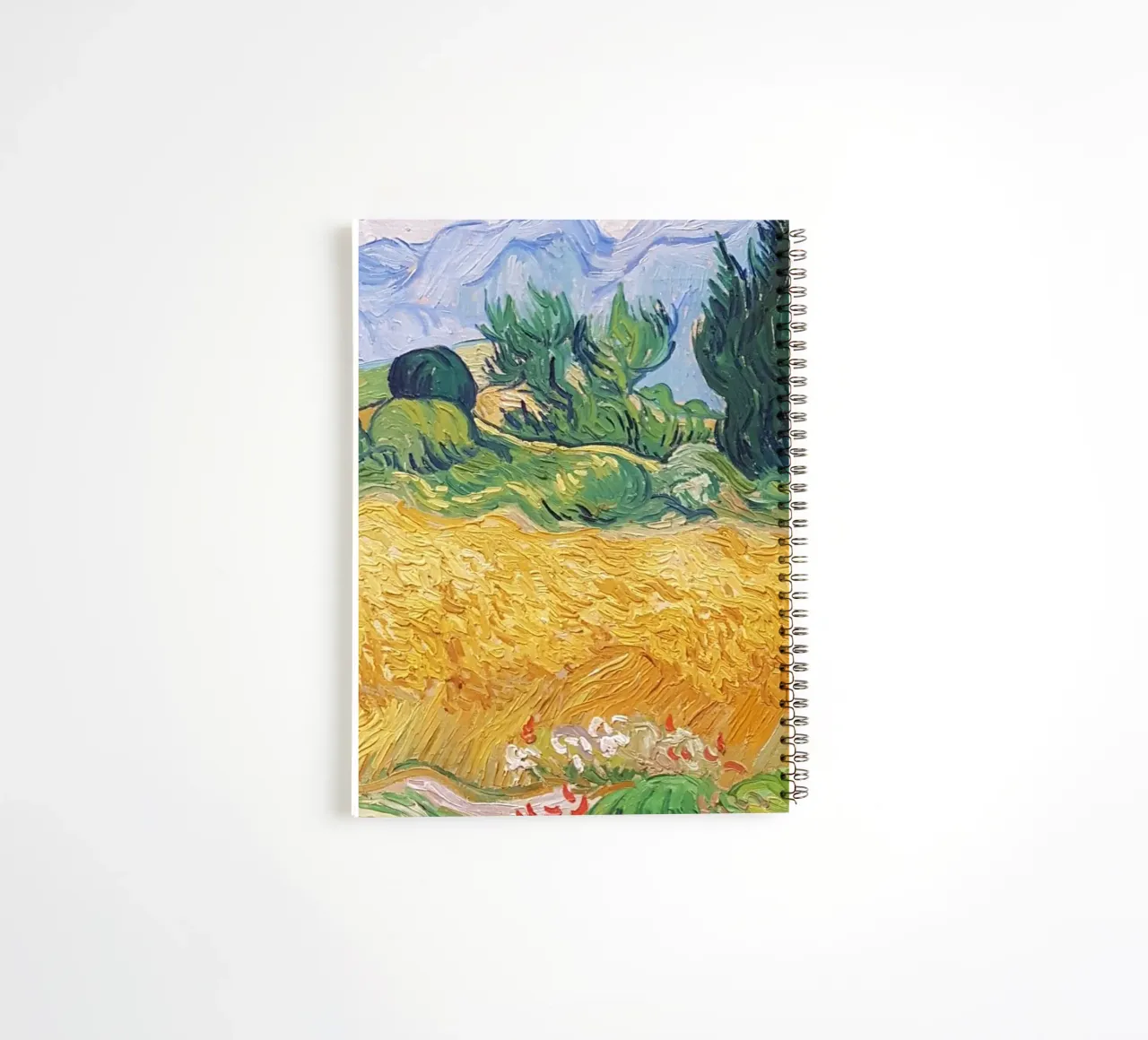 natural view of wheat fields spiral notebook by cloud shop