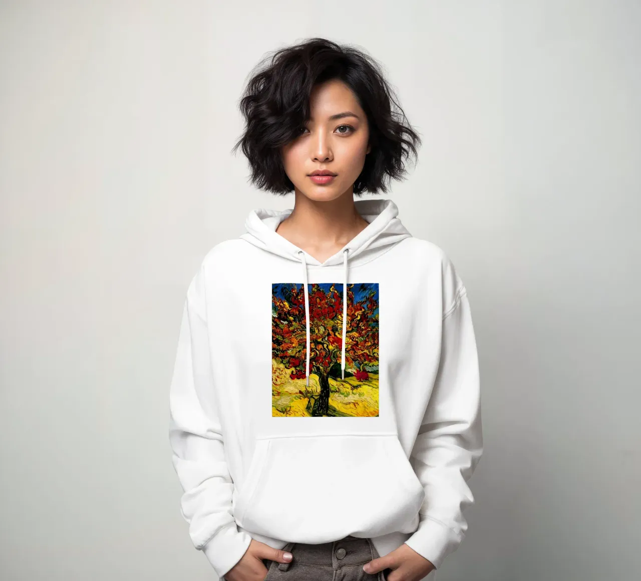 árbol de movimiento de color ardiente sudadera con capucha de cloud shop