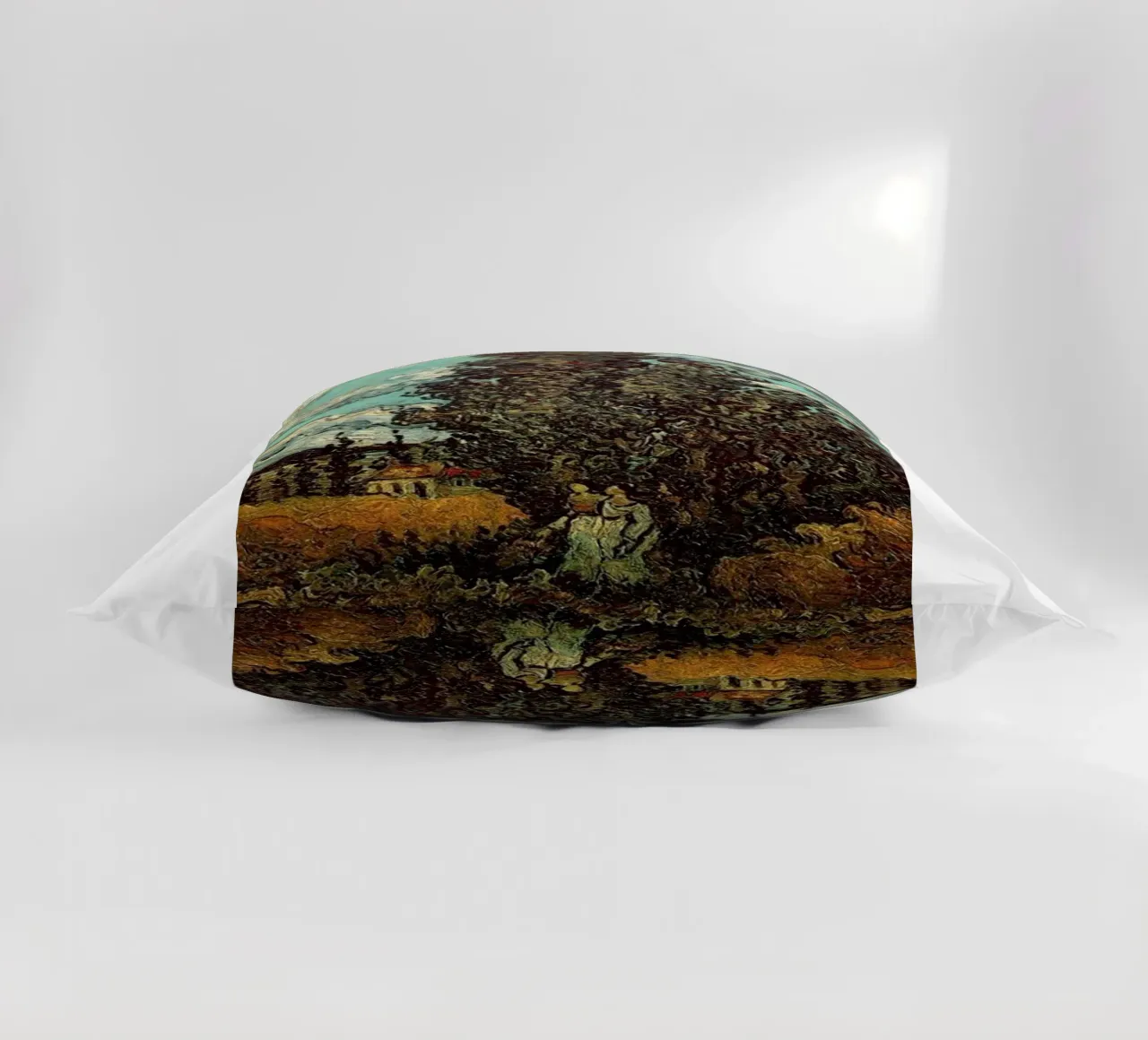 two figures under the fir tree decorative cushion by cloud shop